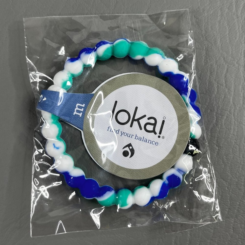 Lokai Bracelets Dark Blue Teal Green Tie-Dye Theme New Sealed NWT